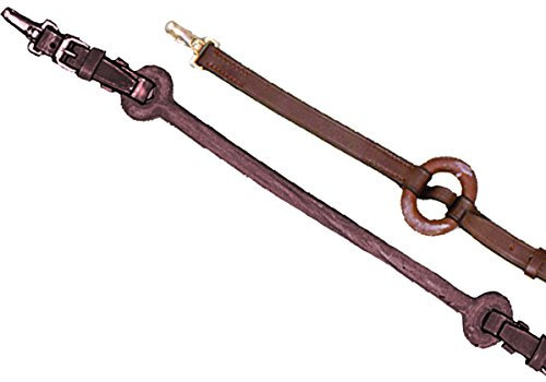 Zügel fest-bändige in Leder mit Zuganker von Gummi Lange TATTINI, schwarz, FULL