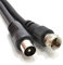 coaxial Sat vers TV Antenne câble F Type Fiche vers RF Fly Cordon RG59 1,5 m Noir [1.5 mètre/1,5m]