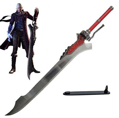 AIT Collectibles S0567 Anime Game Devil May Cry IV 4 Red Queen Sword of Nero W/Wood Stand 127,5 cm