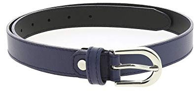 FASHIONGEN - Damengürtel aus italienischem Leder, LUNA - Blau marin, 90