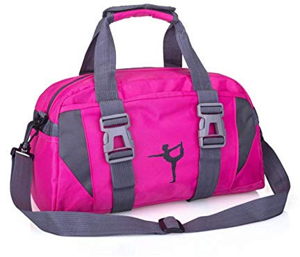 Petit sac de sport pour femme, sac fourre-tout pour le yoga, la gym, le voyage (rose)