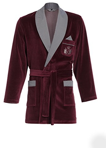 Revise Kurzer Morgenmantel für Herren RE-111 Velour Bademantel – Elegant