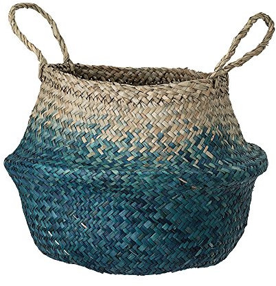 Bloomingville Korb, Natur und Blau, Ø30xH23 cm