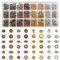 PandaHall 720pcs Metall Abstandsperlen, 6-Stil Tibetan Gear Bicone Blume Perlen Legierung Schmuck Lose Perlen für Armband Halskette Schmuck Herstellung (Antik Silber, Bronze, Golden, Rose Golden)