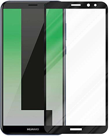 Cadorabo Vidrio Templado Cobertura Completa Compatible con Huawei Mate 10 Lite en Transparente con Negro - Vidrio Protector de Pantalla en dureza 9H con compatibilidad Touch 3D (Retail Packaging)