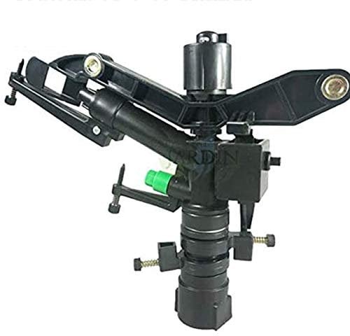 Suinga CAÑON DE RIEGO agrícola Ajustable de 0 a 360º. Alcance 15-21 m. Rosca Hembra 1, Negro