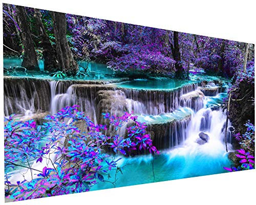 YALKIN 5D Diamond Painting Großes XXL 40x90cm Diamant Painting Bilder Wasserfall Diamond Art Erwachsene Full DIY Diamant Kunst Malerei Stickerei Set Kreuzstich Bilder Home Wand Dekor