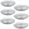 Queensway Home & Dining Dinner Dessert Stackable Serving Clear Glass Plate Dish Set of 6/12 (6 x Dessert Plate)