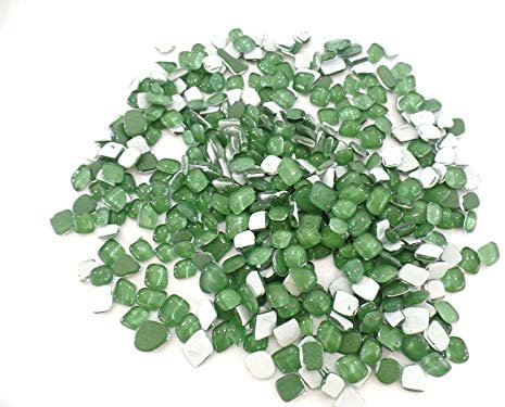 Ressalossa Glasmosaik Polygonal Softglas Grün 650 g 450 Steine glänzend Tropfen Mosaik