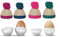 Colour-up Eierbecher 4er Set KÜSSEND, VERTRÄUMT, GLÜCKLICH; HMPFF mit 4 Mützen - Fiftyeight Products