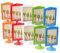10 Pack Standing Frame Set - 5 Color Photo Frames, Vertical Sign Holders, Double Sided Tabletop Display, Holds 2 Pictures Each, Perfect for School, Wedding Parties