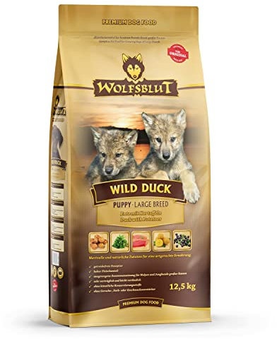 Wolfsblut - Wild Duck Puppy Large Breed - 12,5 kg - Ente - Trockenfutter - Hundefutter - Getreidefrei