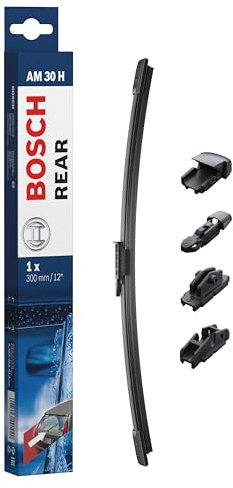 Bosch AM30H Rear Windscreen Wiper, Length: 300 mm, Windscreen Wiper for Rear Window, Black