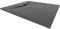 I-Flair SMC POLAR Duschwanne 80x80 cm, Extra Flache und Robuste Duschtasse 26MM Mit Anti-Rutsch-Oberfläche In Schieferoptik/Steinoptik Inkl. Ablaufgarnitur Mit Deckel - Schwarz