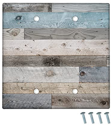 Farmhouse Rustico 2-Gang Placca Interruttore Vuoto Copertura Interruttore Luce Decorativo Retro Piastra di Copertura Della Parete Vintage Accessori Da Cucina & Decor