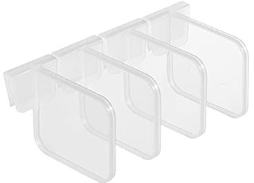 Ttiy Fridge Drawer Divider Kitchen Refrigerator Side Door Separator Plastic Shelf Organiser Fridge Organisers For Freezer Drawer 4PCS
