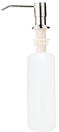 JZK Distributeur Savon pour évier Cuisine avec Bouteille 300ml Distributeur de Savon intégré en Acier Inoxydable brossé pour évier Cuisine, Distributeur de Liquide Vaisselle pour évier de Cuisine