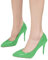 Onsoyours Damen Stiletto High Heels Sexy Geschlossene Spitze Zehen Stiletto Pumps Klassische Party Prom Hochzeit High Heel Pumps B Grün 42 EU