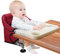 Toogel Baby Tischsitz mit Essbrett, Tragbarer Baby Hochstuhl mit Sicherheitsgurt, Kinderstuhl zum Anklippen Flach Verstaubar, Babysitz mit Transporttasche für Zuhause und Unterwegs (Rot)
