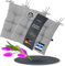 LILENO HOME 2er Set Stuhlkissen 30 Hellgrau (40x40x6 cm) - Sitzkissen für Garten, Küche oder Esszimmer - UV-beständige Indoor u. Outdoor Stuhlauflage als Stuhl-Kissen (Linda FUM)
