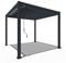 Pavillon Pergola 3x3m Terassenüberdachung freistehend mit Lamellendach verstellbar Gartenpavillon Hardtop wasserdicht stabil Winterfest Voll-Aluminium Grillpavillon wetterfest Weide Classic Anthrazit
