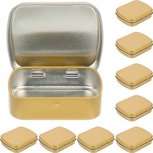 SEWACC 10 Stücke Metall Teedose Keksdosen Retro Vorratsdose Kleine Metalldose Leere Blechdosen mit Deckel Schmuckdose Geschenkdose Blech Dosen Plätzchendosen Süßigkeiten Behälter