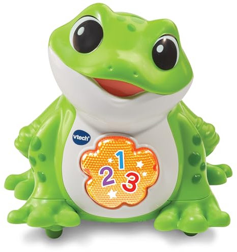 Vtech Baby Hüpfspaß-Frosch – Sprechender, hüpfender Frosch mit 3 gesungenen Liedern und 12 Melodien – Für Kinder von 12-36 Monaten