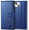 Kuafcase Compatible for iPhone 13 Mini Case with 4 Card Slots Magnetic Closure Kickstand Shockproof Protective Phone Case Compatible for iPhone 13 Mini - Royal Blue