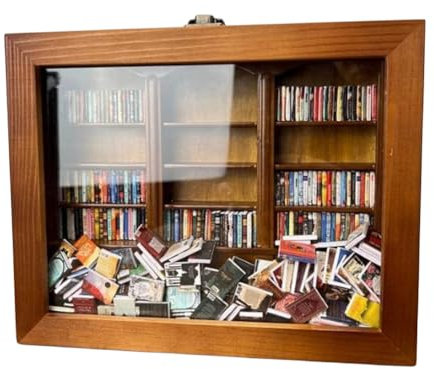 RuiDay Anxiety Bookshelf,Angst-Bücherregal,Schütteln Sie Ihre Angst Weg Miniatur-Büchervitrine, Mini Schüttel Bücherregal, Geschenke Für Buchliebhaber Und Ängstliche Menschen