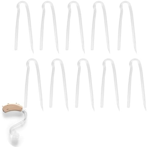 10pcs Hearing Aid Tubes,Lightweight Hearing Aid Tubes NHS, Suitable for Most Hearing Aids Tubes, Flexible Hearing Aid Tubing Replacement Professional Hearing Aid Supplies for Seniors(3.1 * 2.0mm)