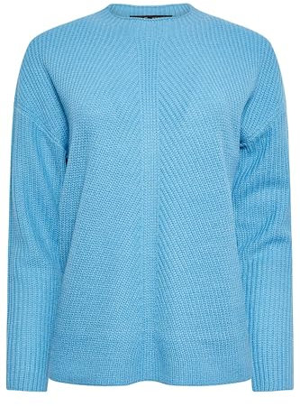 M&Co Womens Funnel Neck Knitted Jumper - Women's Blue
