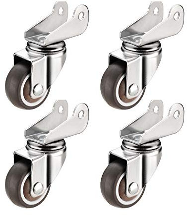ZVOWTYFA Ruedas silenciosas para Cuna, poleas universales, Rodillos, Accesorios para Cuna, Ruedas universales para Cuna sin Frenos (1,5 Pulgadas)