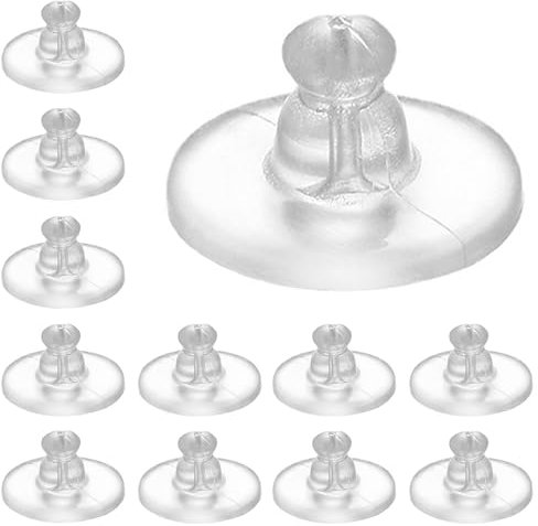 OioTuyi 100 Stück Sicherheit Ohrring Stopper aus Silikon, Klar Gummi Verschlüsse für Ohrstecker, Ohrring Rücken Kupplung
