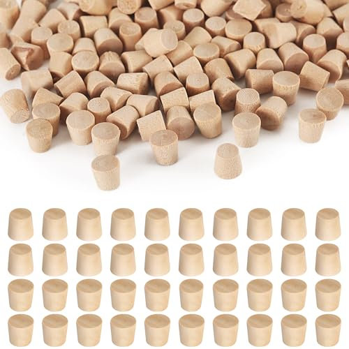 160 Pzs Tapones de Madera de Cabeza Plana, Tapones para Orificios de Tornillos de Madera de 5 mm Tapas de Madera para Orificios de Tornillos Tapones para Cubiertas de Tornillos para Muebles