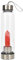 Queemie Scarlatto Rosso Quarzo Cristallo Borraccia, Acciaio Inox Vetro Rossiccio Pietra Preziosa Obelisco Bacchetta Energia Tazza Sport Coppa, Benessere Naturale Curativo 550ml