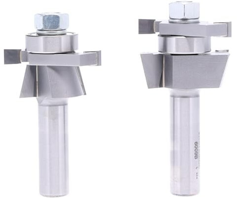Whiteside 6009 15° Shaker Cabinet Door Router Bit Set, 1/2 Shank, for 1/4 Panels, 2-Piece