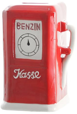 Spardose Tanksäule Benzinkasse 10 x 8 x 15 cm (B/T/H)- Sparbüchse Benzingeld - Spardose für Tanken - Spardosen Tankgeld - Zapfsäule Geldgeschenk - Sparbüchse Tanken