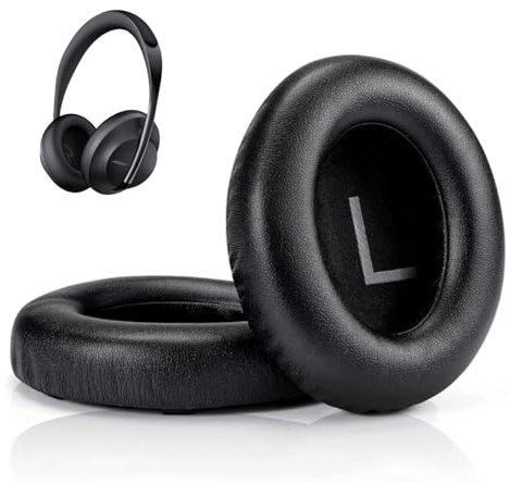 Elecphbo Ersatz-Ohrpolster NC700 für Bose 700 Kopfhörer, hochdichte Geräuschunterdrückung NC700 Bose Kopfhörer, Bose NC700 Ohrpolster mit weichem Leder (schwarz)