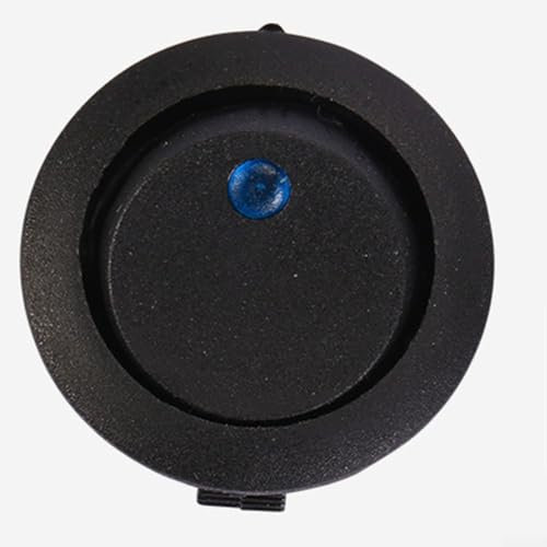 5 interruptores redondos de 12 V de encendido/apagado con luz LED azul, instalación conveniente