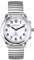 MAUJOY Ladies Atomic Talking Watch, Clear and Loud American Accent Voice, English Talking Watch with Golden Stainless Expand Strap,for Senior Visually impaired Blind People (Silver)