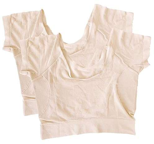 Mikinona 2stücke Waschbare Unterarm-schweißpads Für Damen Atmungsaktive Und Schweißabsorbierende Unterhemden Für Hochzeiten Yoga Alltag Und Freizeit