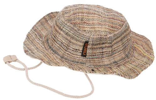 GURU SHOP Hanf Sommerhut, natürlicher Sonnenhut, 56 cm Umfang | Unisex, ideal für Strand und Garten, atmungsaktiv, fair gehandelt in Nepal, leicht und bequem