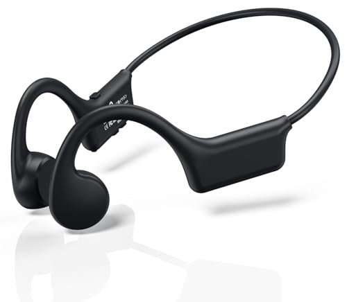 Auriculares Conduccion Osea con Bluetooth 5.3, Auriculares de Oído Abierto, Auriculares Inalámbricos IPX6 Auriculares Deportivos a Prueba de Agua y Polvo para Ciclismo, Correr, Escalar,Hacer Ejercicio