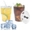 Newpop 2 piezas Vasos de Cristal Agua 400 ML, Tazas de Café Expresso, Taza de Vidrio Sellado a Prueba de Fugas, Vaso Transparente con Tapa y Pajitas, para Leche, Latte, Macchiato, Cerveza, Whisky