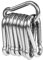 Karabinerhaken 4 x 40mm | Stahl verzinkt Silber | Karabiner DIN 5299 | Feuerwehrkarabiner | Menge wählbar (10)