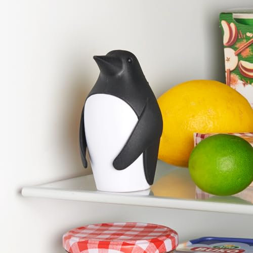 3 PAGEN® Kühlschrank-Deo Pinguin – Neutralisiert unangenehme Gerüche im Kühlschrank – Einfache Anwendung mit Backpulver – Geruchsneutralisierer in Pinguin-Form für die Hygiene im Kühlschrank - Pinguin