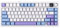 EPOMAKER X Aula F75 MAX Tri-Mode Wireless Gaming Keyboard, TFT Screen, Knob, Hot Swappable, 2.4GHz/Type-C/BT5.0, Gasket Creamy, for PC/Mac/Office/Gaming (White Purple, Reaper Switch)