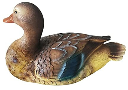 Hapivida Anatra da Stagno Giardino, Scultura Realistica di Anatra Galleggiante Decorazione Anatre per Laghetto e Giardino, Simulazione Anatre Galleggiante Scultura Ornamento Resina (#2)