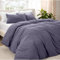 Bare Home Sandwashed Duvet Cover and Pillowcase Set - King Size - Premium 1800 Ultra-Soft - Lightweight - Cooling Duvet Cover - Duvet Cover with 2 Pillowcases (King, Sandwash Dusty Purple)