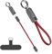 YACSEJAO 20cm/0,6ft Mini câble USB C à USB C avec porte-clés,Chargement rapide 60W PD et transfert de données Câble de chargement portable de type C avec mousqueton (Rouge)